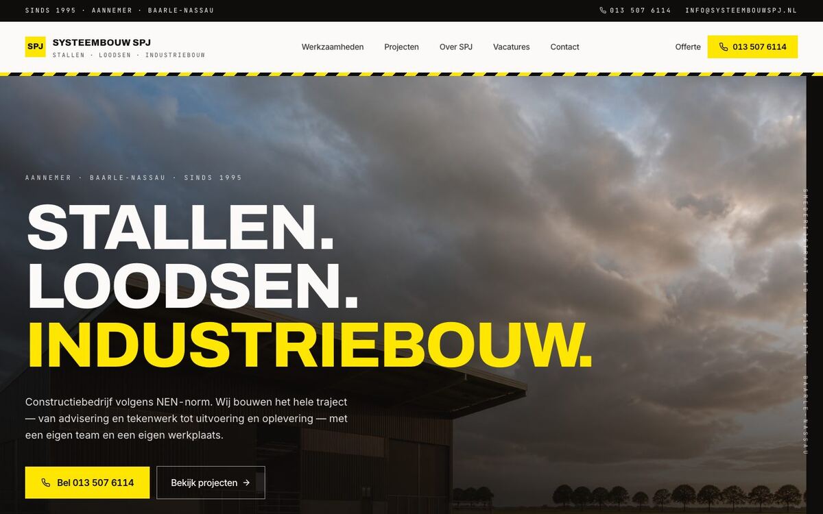 De website van Systeembouw SPJ
